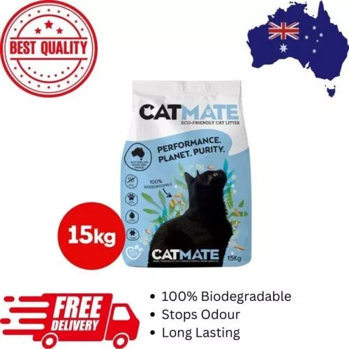 Catmate Cat Litter 15kg Pet Odour Control Wood Pellet Eco Friendly Biodegradable