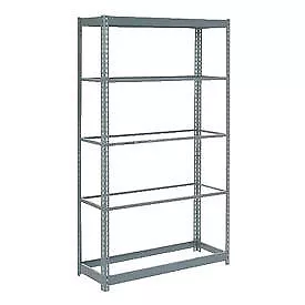 Boltless Heavy Duty Shelving 48"W x 24"D x 72"H 5 Shelves No Deck