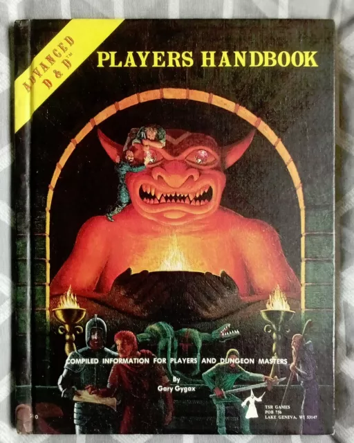 Advanced Dungeons And Dragons Players Handbook  Gary Gygax TSR 6th Print 1980