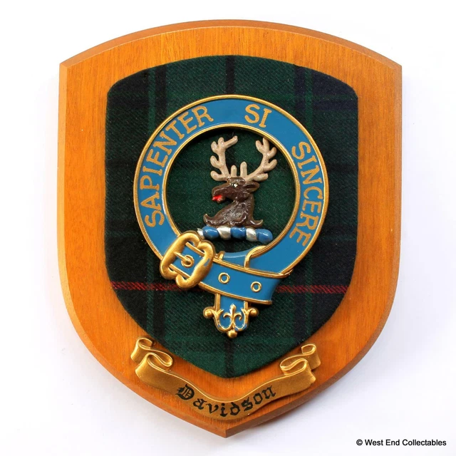 Antigua Clan Davidson Familia Pared Escudo Placa de Armas Crest Regalo Boda