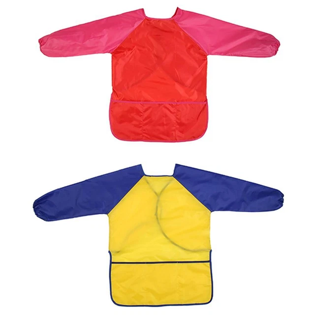 Delantal de pintura impermeable para niños niños antivestir monos de jardín de infantes