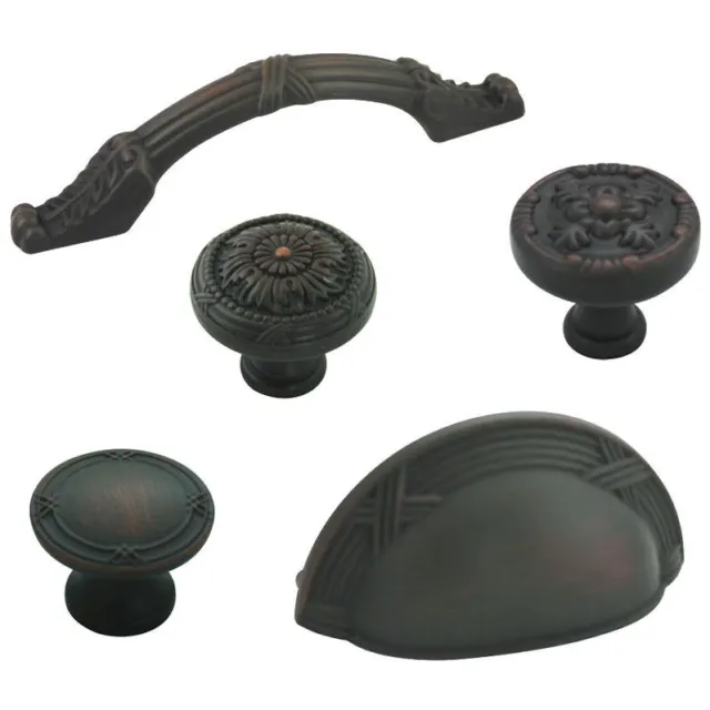 Cosmas Oil Rubbed Bronze Cabinet Hardware Knobs, Handles, Cup Bin Pulls & Hinges
