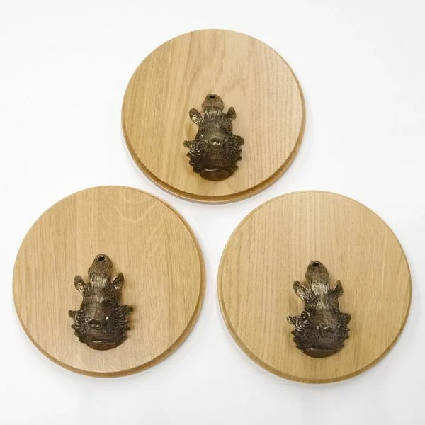 3 Pieza Keilerschilder Redondo Roble Claro Af 19 CM Tablero Keiler Gewaffbrett
