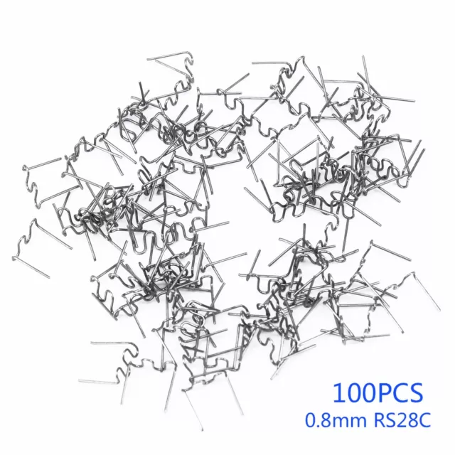 08mm Wave Flat Hot Staples for Plastic Stapler Repair Welder Pack of 100 2