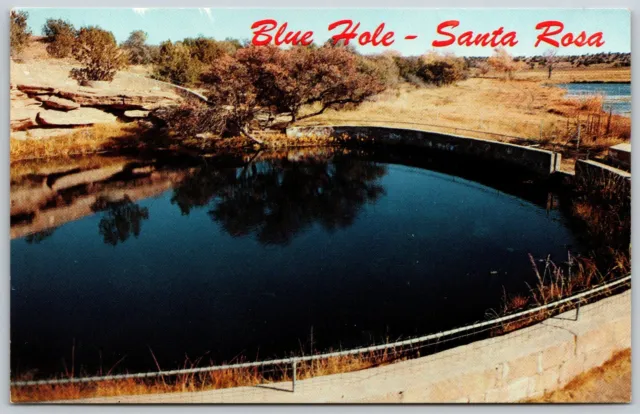Postcard New Mexico Santa Rosa Blue Hole Hard Water Spring