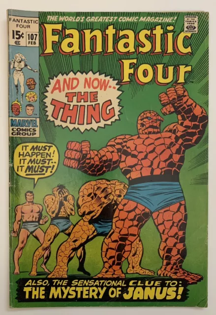 Fantastic Four #107 Marvel Comics 1971 1st Appearance Janus