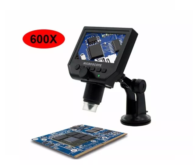 Microscope Digital G600 1-600X Avec Moniteur Oled Display 4.3 " (Débutant)