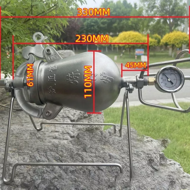 720ml Chinese Retro Vintage Popcorn Machines Hand Cannon Food Maker Traditonal