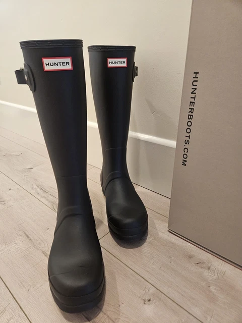 NEW HUNTER SIZE 12 Men's Original Tall Rain Boots Waterproof Black £147 ...