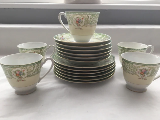 VINTAGE 1950'S NORITAKE China Tea Set Tea Plates, Saucers,