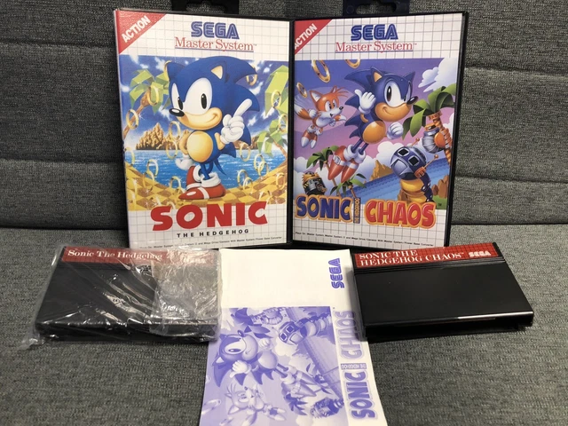 SONIC THE HEDGEHOG And Sonic & Chaos - Sega Master System - Boxed ...