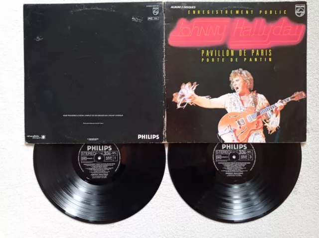 2 LP 33T JOHNNY HALLYDAY "Pavillon de Paris" PHILIPS 6681 011 FRANCE 1979 -