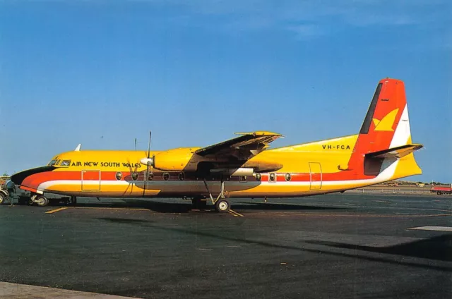 Airline Postcards         AIR NEW SOUTH WALES Fokker F27-500F VH-FCA  c/n 10522