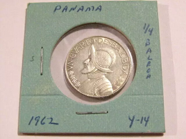 1962 Panama 1/4 Balboa Silver Coin