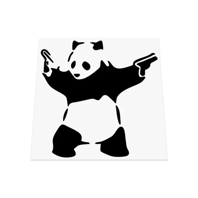 BAD PANDA BEAR WITH GUNS Funny Car Bumper Window Vinyl Decal Sticker