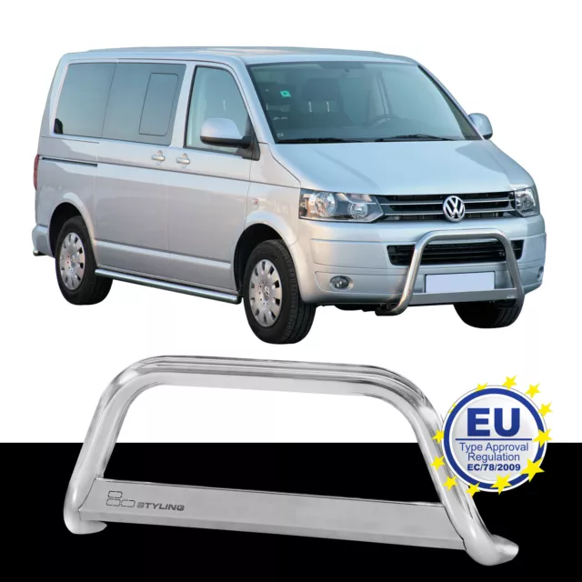 Barre de Protection Personnes Inox Convient pour VW T5 à Partir 2010 Chrome