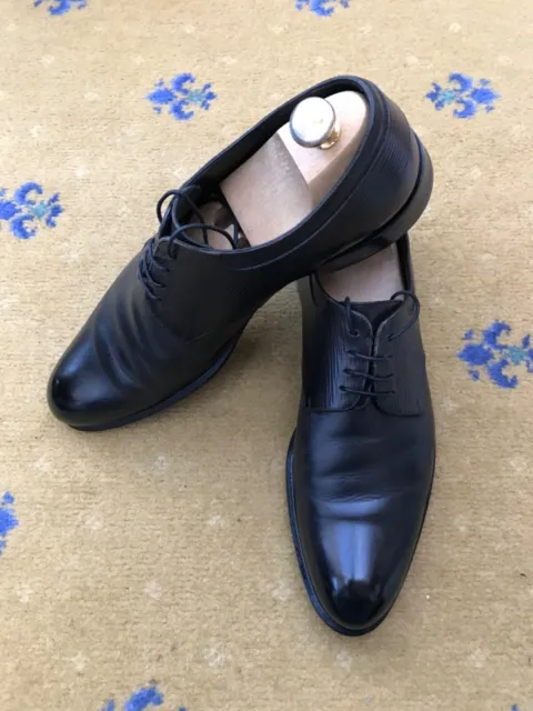 Louis Vuitton Mens Shoes Black Leather Lace Up Derby UK 7 US 8 EU 41
