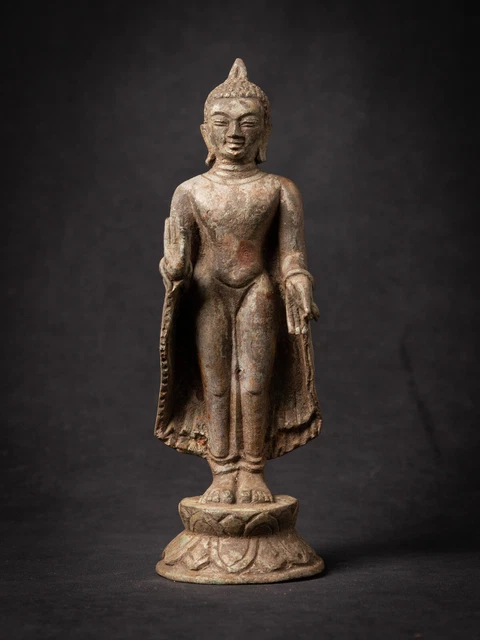 Old bronze Burmese Buddha statue from Burma, Early 20th century