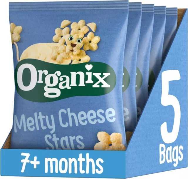 Organix / Melty Organic Cheese Stars / 7+ Months / 20 g / Pack of 5