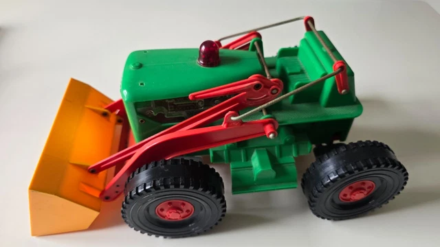 JUGUETE DE CHAPA plástico Gama excavadora tractor bulldozer pala