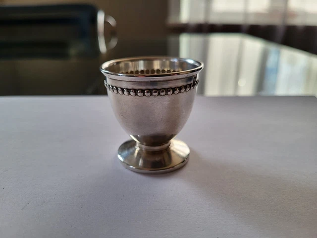 Coquetier Art Déco En Argent Massif Minerve 1er Titre - Année 1928, Très Bon état