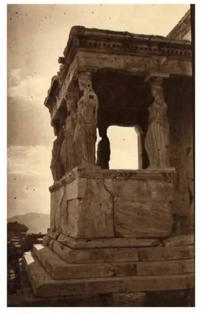 Grèce, Athènes, Les caryatides du Parthénon vintage silver print  Tirage argen