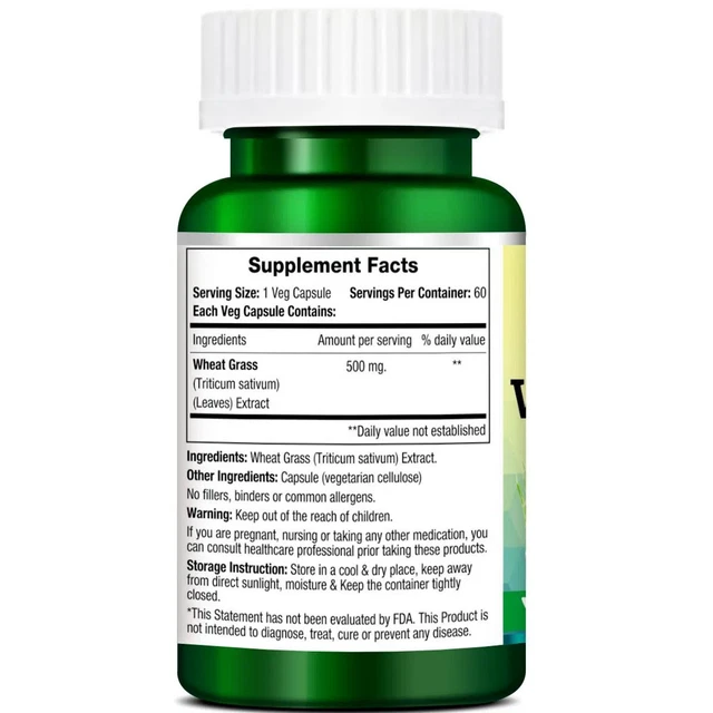 Morpheme Remedies WHEATGRASS EXTRACT – 60 VEG CAPSULES