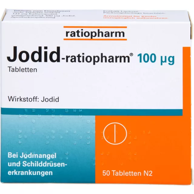 Jodid-ratiopharm 100 µg Tabletten bei Jodmangel, 50 St. Tabletten 4619133