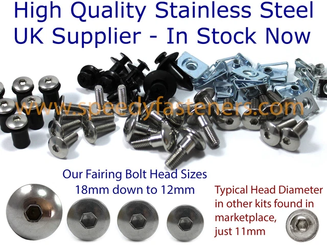 Moto Vis Compatible Avec Suzuki Pour GSXR 600 750 1000 K1 K2 K3 K4 K5 K6 K7 K8 K9 K10 Boulon De Carénage De Pare-Brise Boulons De Carénage De Moto