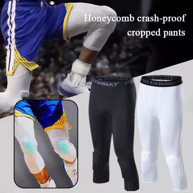 Pantaloni Sportivi Aderenti Da Basket Da Uomo ¾ Collant Da Allenamento A -