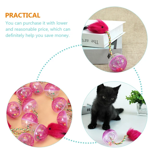 3 Pcs Cat Bell Toys Cat Toy Indoor Cat Toys Kitten Toys Accessories 2