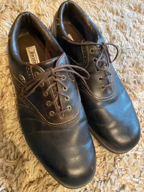 Dexter Softshoe Classic Golf Shoes Brown/Black Men's US 10.5M - Excellent Used