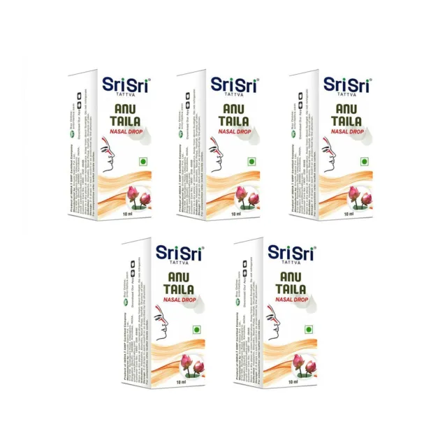 Anu Taila Set of 5 X 10 ml Sri Sri Tattva | Free Shipping Herbal Product
