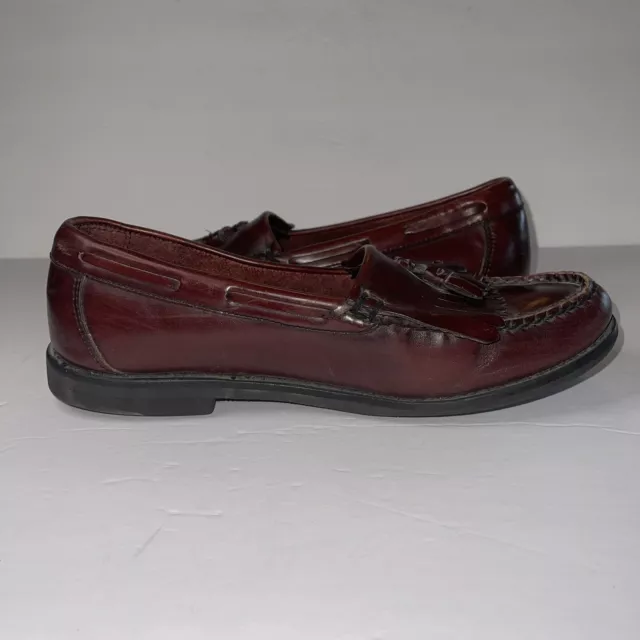 ROCKPORT BURGUNDY LEATHER tassel loafers mens size 9m guc $20.03 - PicClick