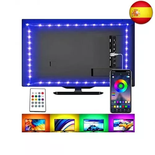 Tira de luces LED para TV, kit de retroiluminación USB con control remoto,