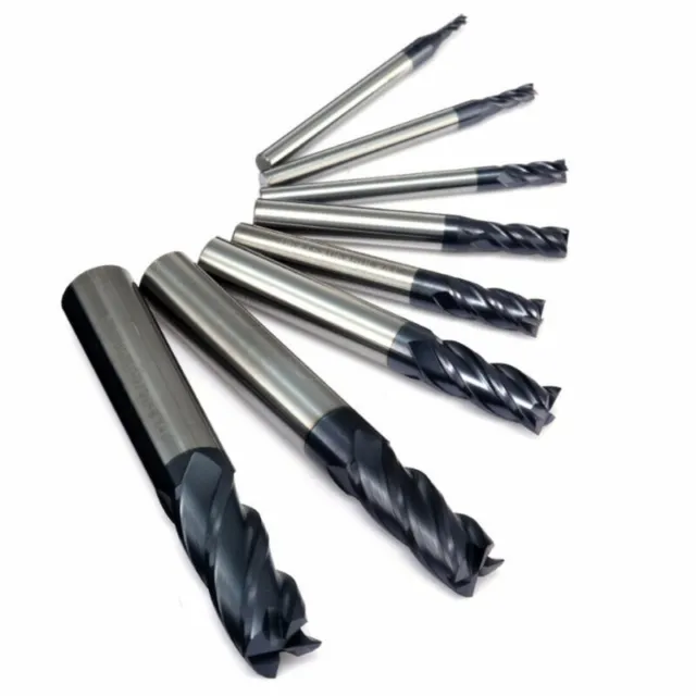 4 Flutes Carbide End Mill HRC50 CNC Milling Cutter Engraving Bit Tools 1-12mm