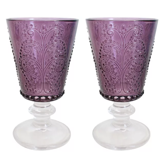 2x Stemmed 16cm Red Wine Glass Water/Juice Cup Drinkware Glassware Lavender