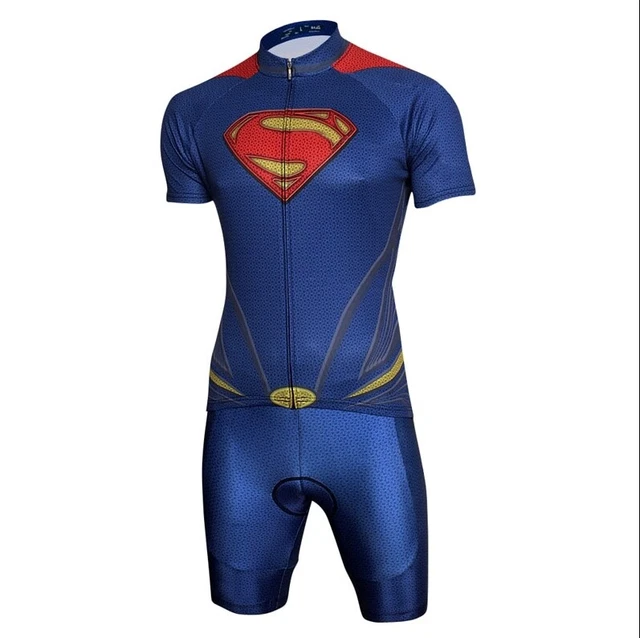 Completo Ciclismo SuperMan SpiderMan abbigliamento maglia salopette  gel 20D