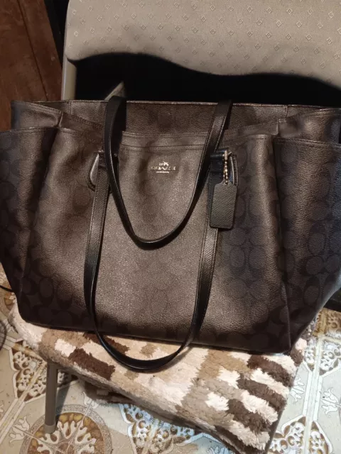 Dark Brown Coach Diaper Bag