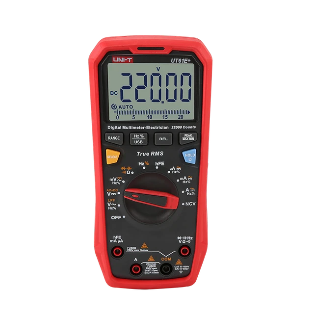 UNI-T UT61E+ 1000V True RMS Digital Multimeter USB Data Hold/Backlight ...