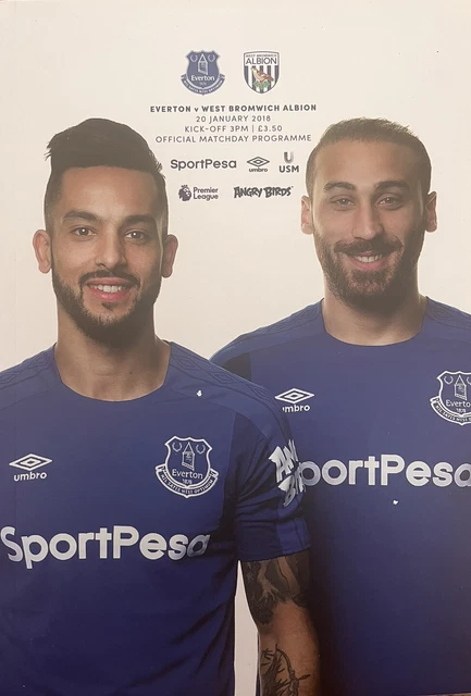 *Mint* Everton V West Bromwich Albion Official Pl Football Programme 20/01/18
