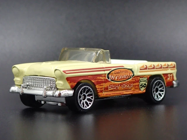 1955 55 Chevy Chevrolet Bel Air Convertible 1/64 Miniature Diorama Voiture