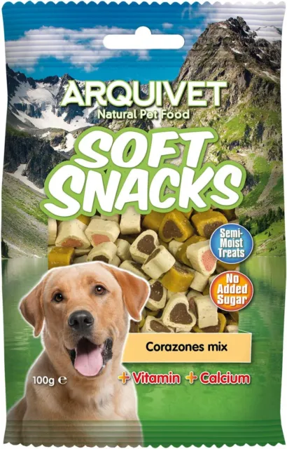 Arquivet Snack Naturales Entrenamiento perro 100 gr pollo,cordero,arroz,salmón