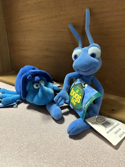 Dim Disney NWT VINTAGE DISNEY'S A Bug's Life Flik and Dim Bean Bag Stuffed Animals ...