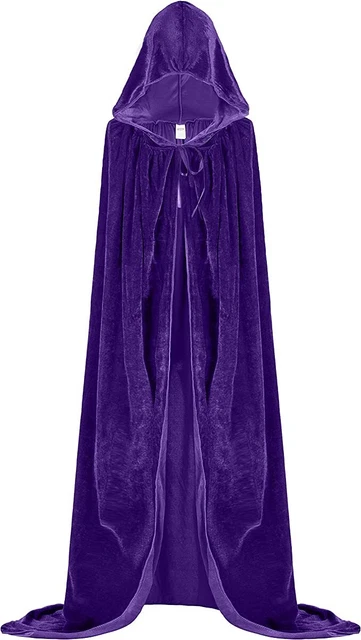 Spooktacular Creations Long Hooded Cloak Velvet Cloak Halloween Women Witch Cape