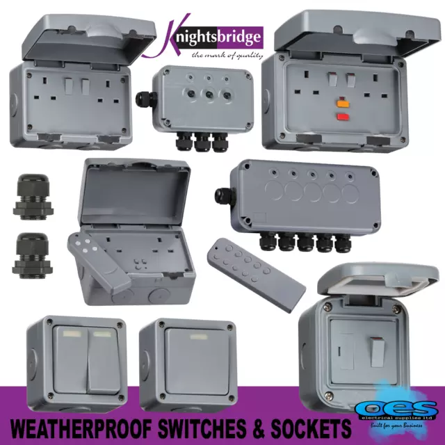 Outdoor Weatherproof Ip66 Switch & Socket Range Remote Control Timer & Rcd