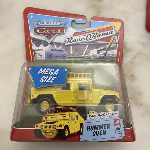 Disney Pixar World Of Cars Race-O-Rama Hummer Sven #11 - Mega Size Mattel