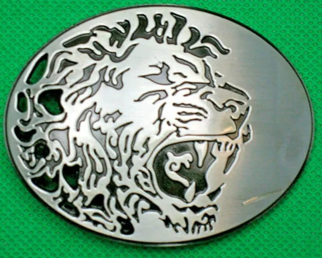 Belt Buckle "ROARING LION" Head and Hair! Fit 4 cm Wide DIY Custom Metal Casting