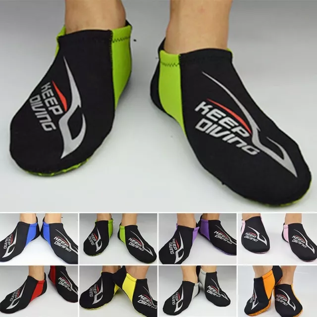 Unisex Water Sports Socks for Swim Dive Snorkel Neoprene+Nylon 3mm Thickness