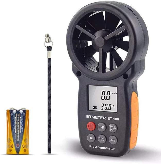 Handheld Anemometer, Digital Wind Speed CFM Meter Gauge Air Flow Velocity Tester